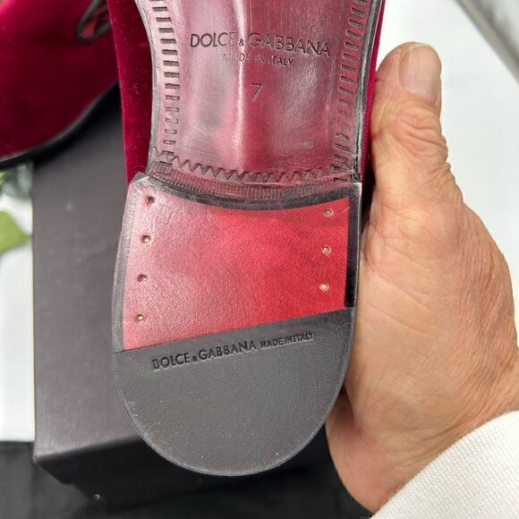 Men’s dolce and Gabbana velvet loafers size 7 made in Italy - Picture 8 of 11